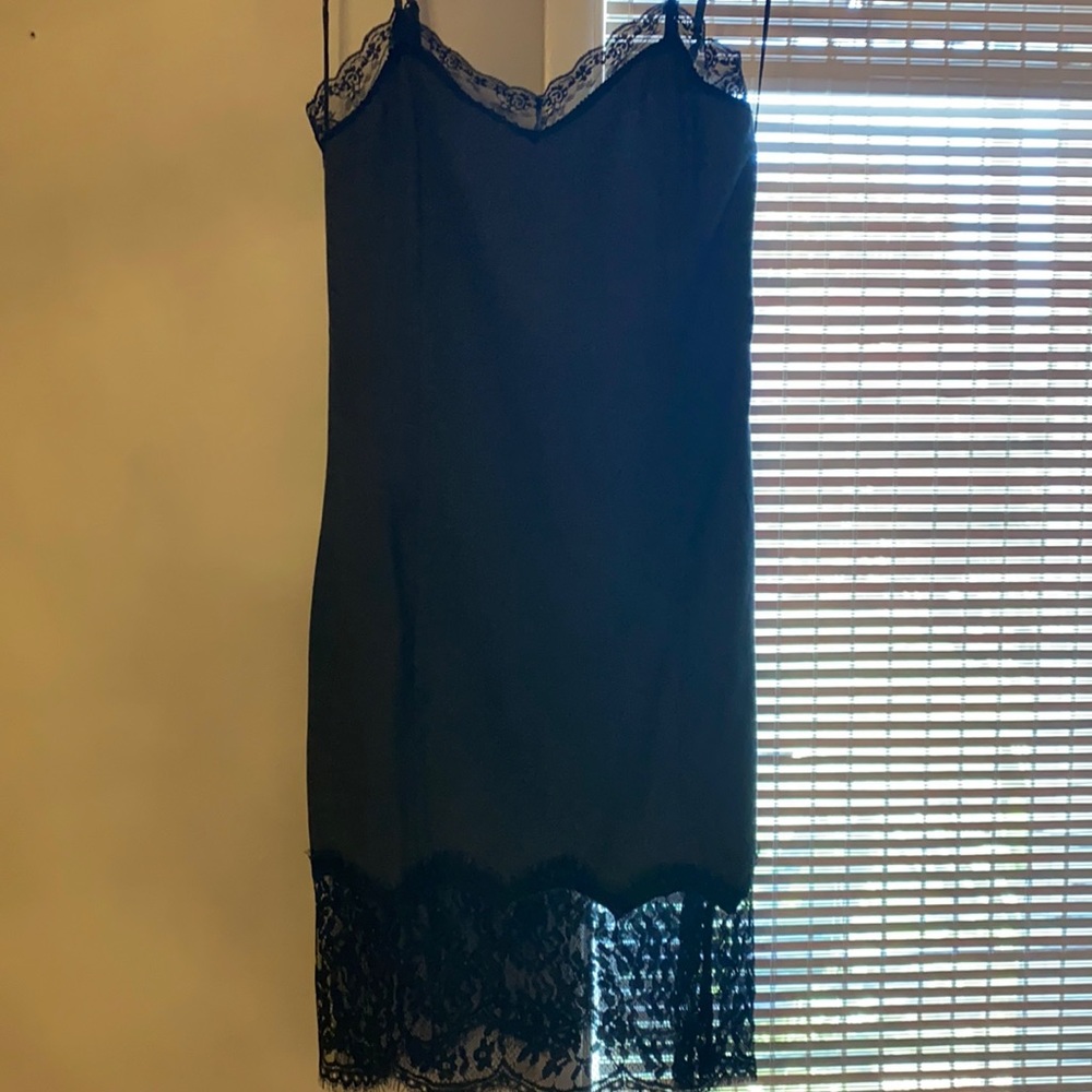 Zara lace trim pencil dress